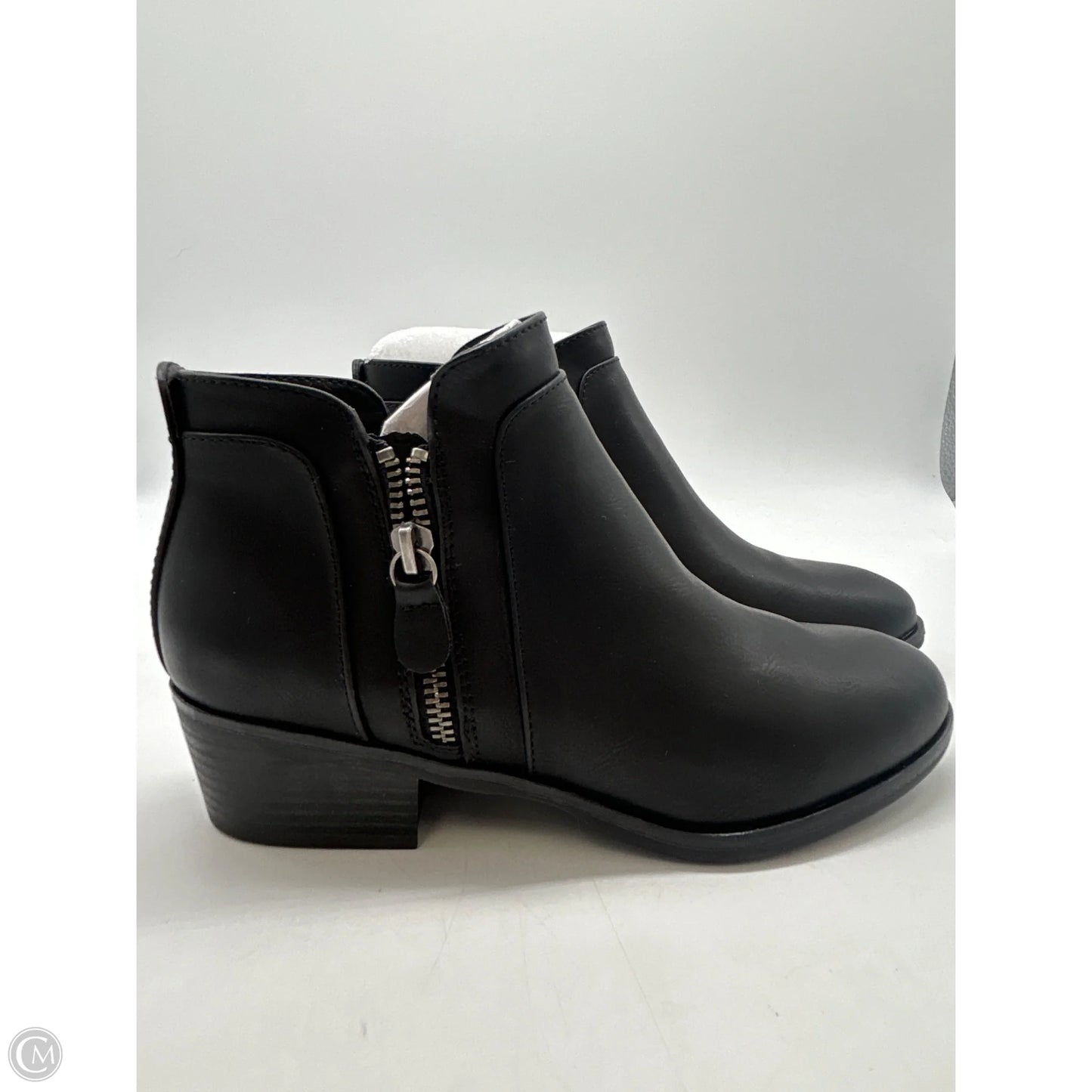 Boots Ankle Heels By Mia In Black, Size: 6