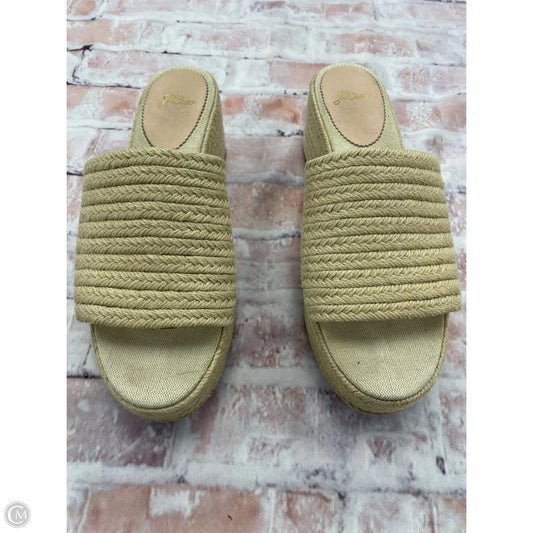 Sandals Heels Wedge By J. Crew In Tan, Size: 9