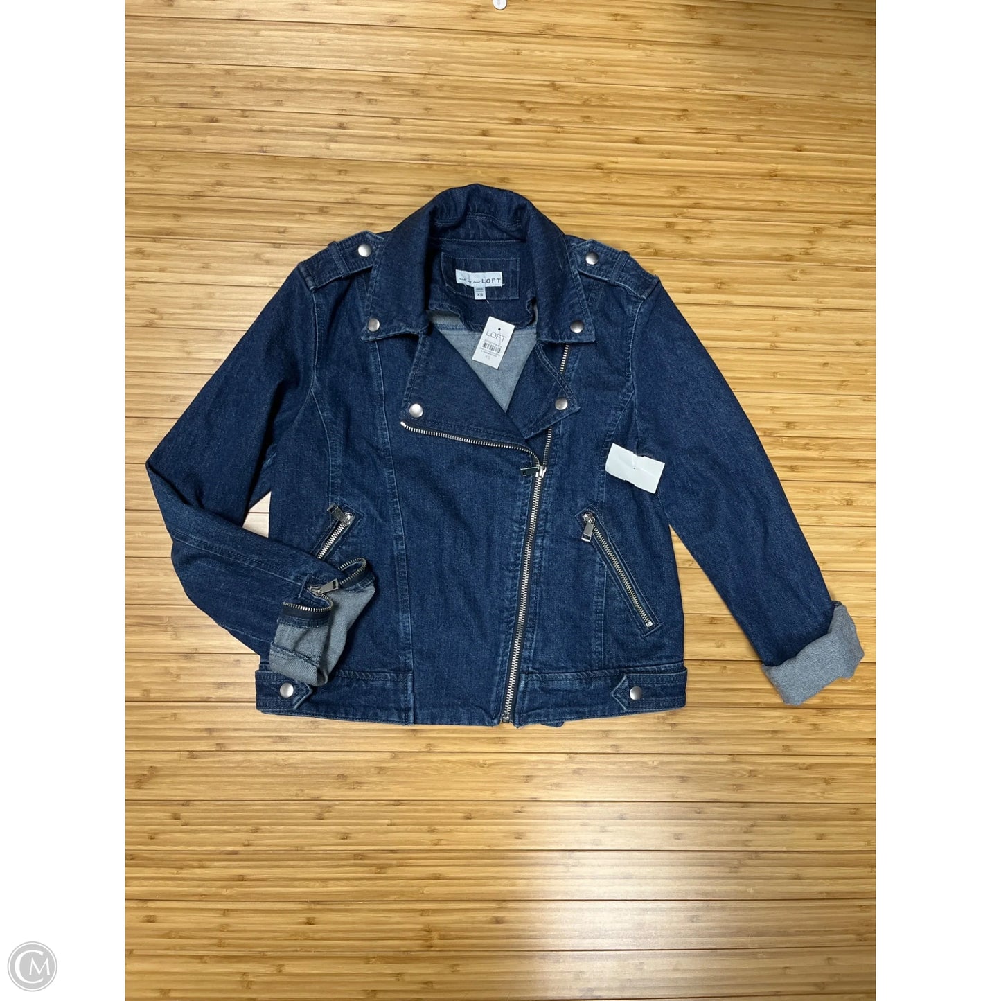Jacket Denim By Loft In Blue Denim, Size: Xs