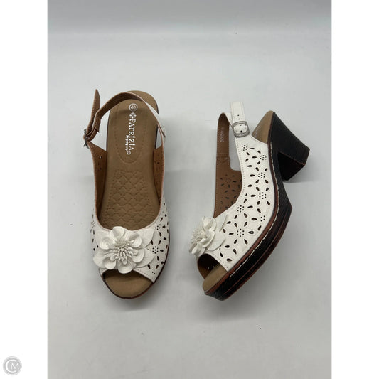 Sandals Heels Block By Cmb In White, Size: 9