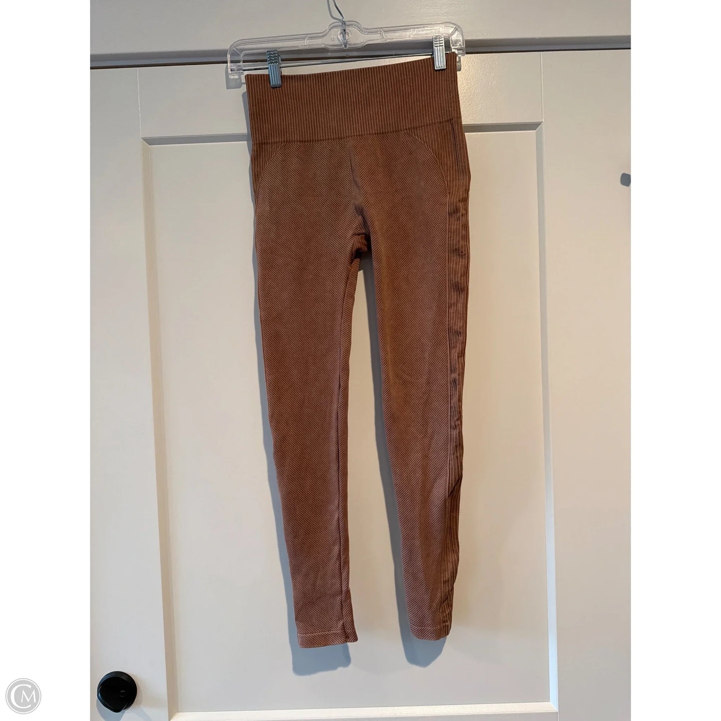 Athletic Leggings By Mono B In Brown, Size: M