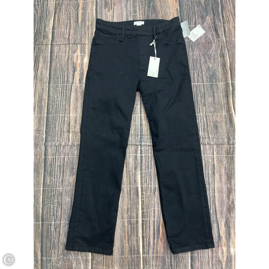Jeans Straight By Good American In Black Denim, Size: L