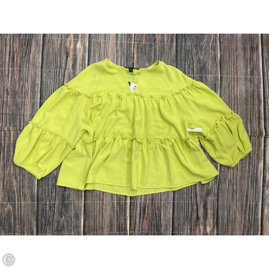 Top 3/4 Sleeve By Marc New York In Green, Size: M