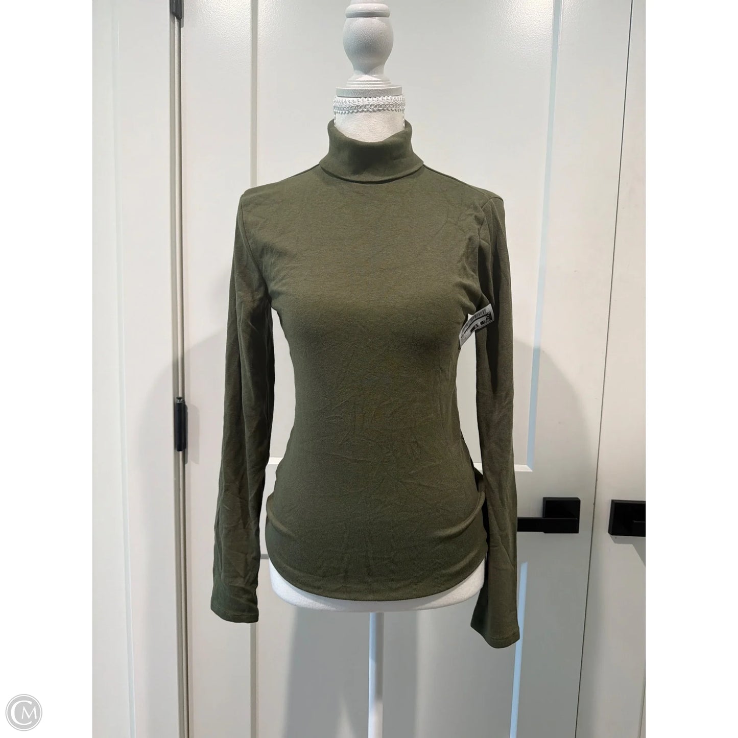 Top Long Sleeve Basic By Gap In Green, Size: S