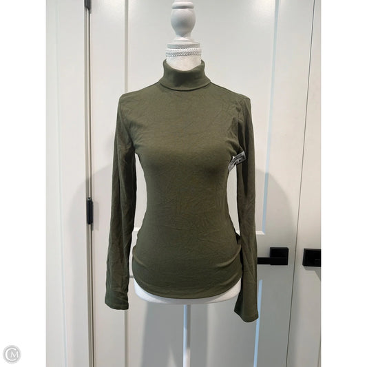 Top Long Sleeve Basic By Gap In Green, Size: S