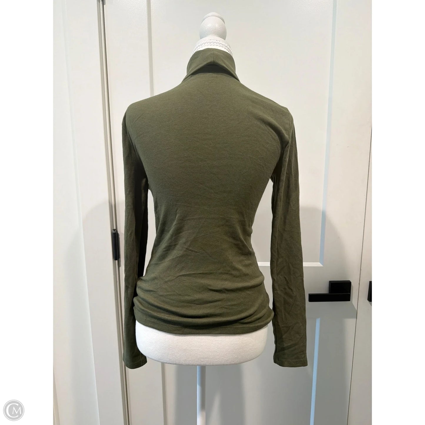 Top Long Sleeve Basic By Gap In Green, Size: S