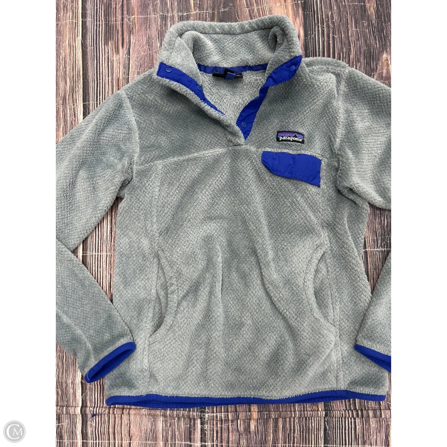 Sweatshirt Collar By Patagonia In Grey, Size: S