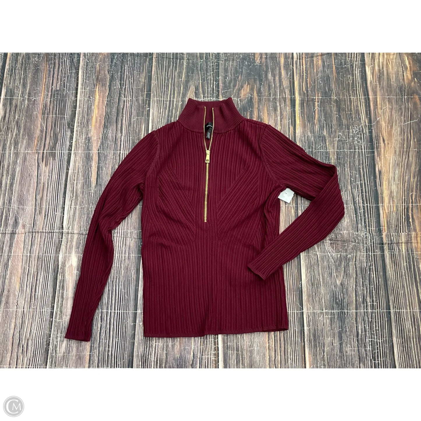 Top Long Sleeve By White House Black Market In Red, Size: S