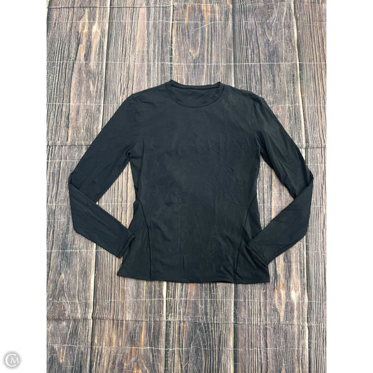 Athletic Top Long Sleeve Crewneck By Lululemon In Black, Size: S