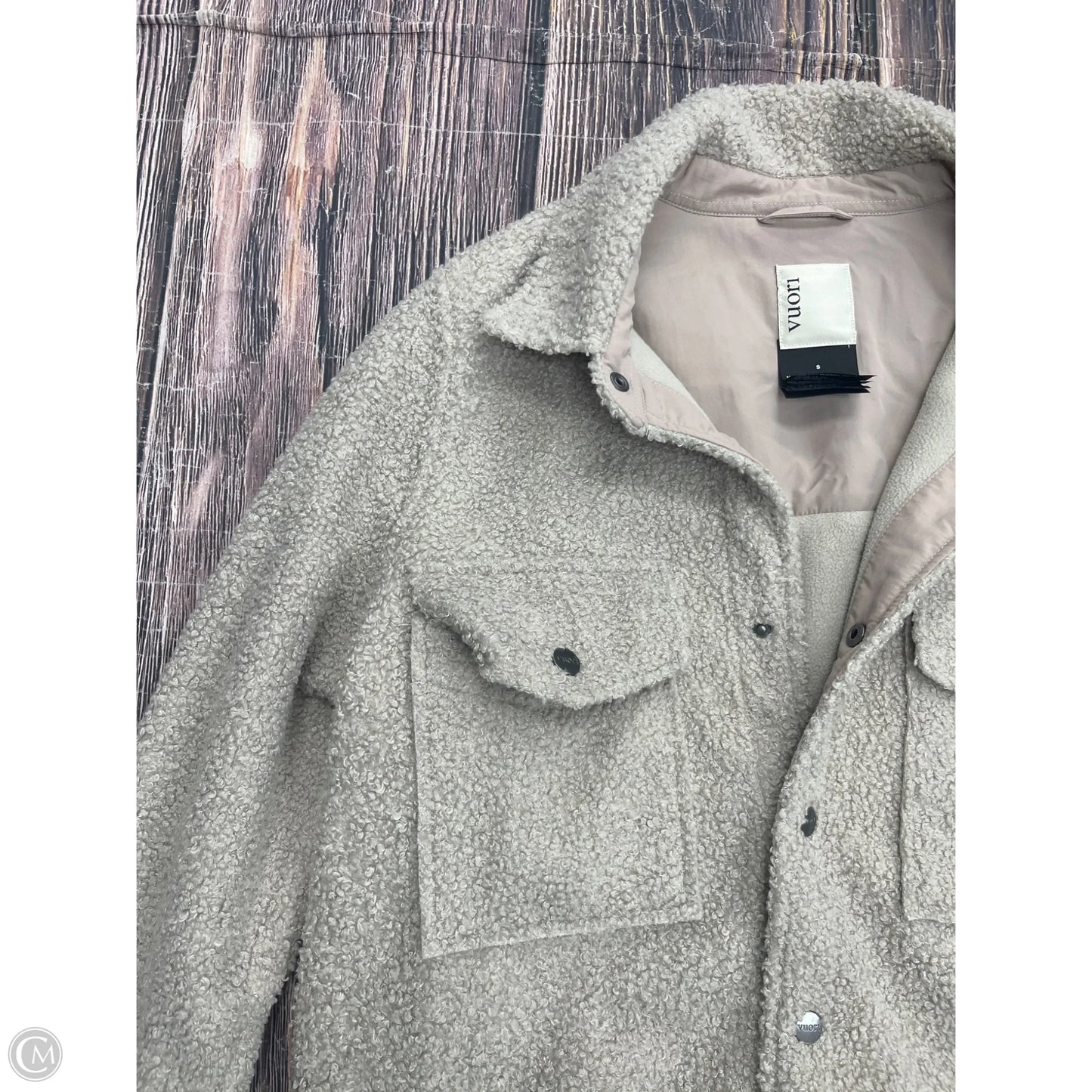 Jacket Faux Fur & Sherpa By Vuori In Grey, Size: S