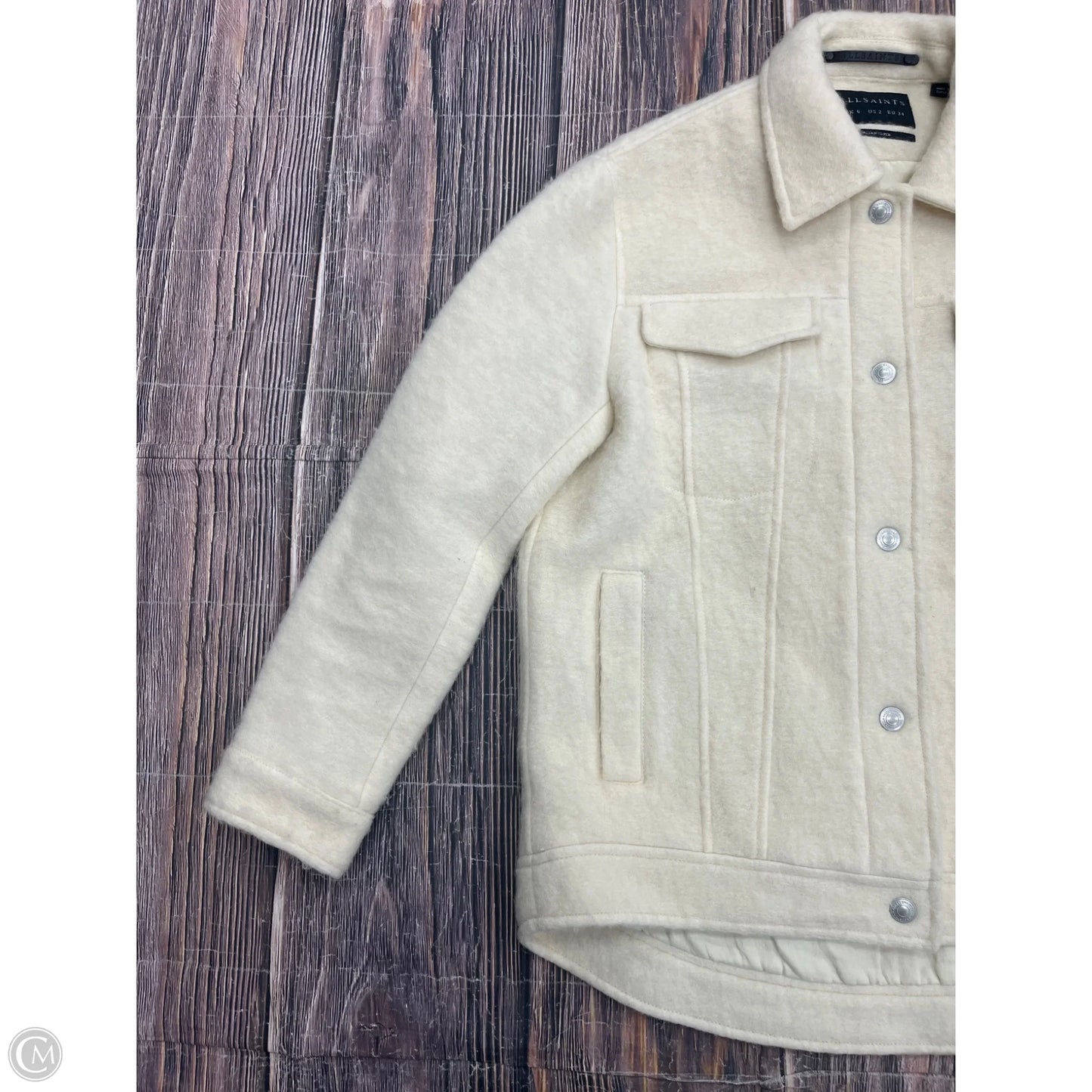 Jacket Designer By All Saints In Cream, Size: 2