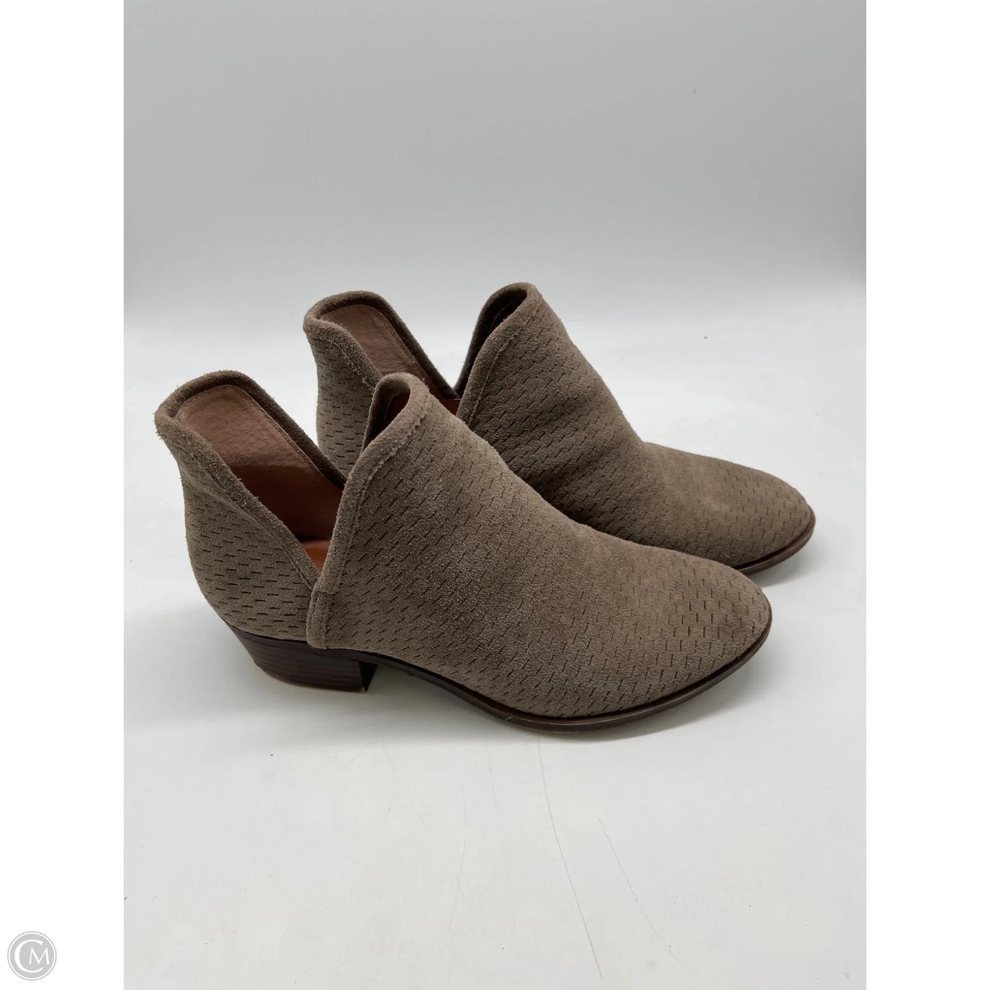 Boots Ankle Heels By Lucky Brand In Grey, Size: 7