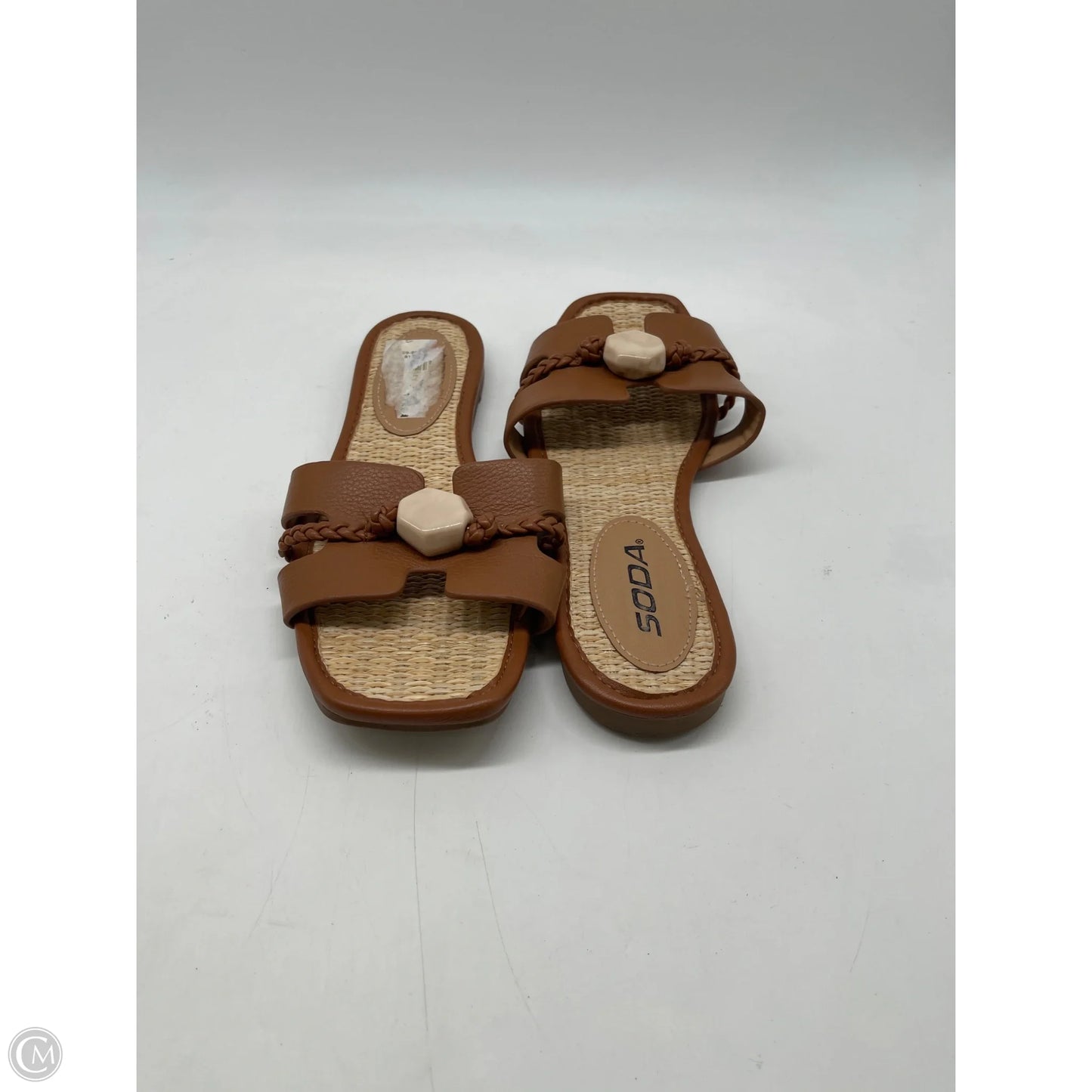 Sandals Flats By Soda In Brown, Size: 6.5