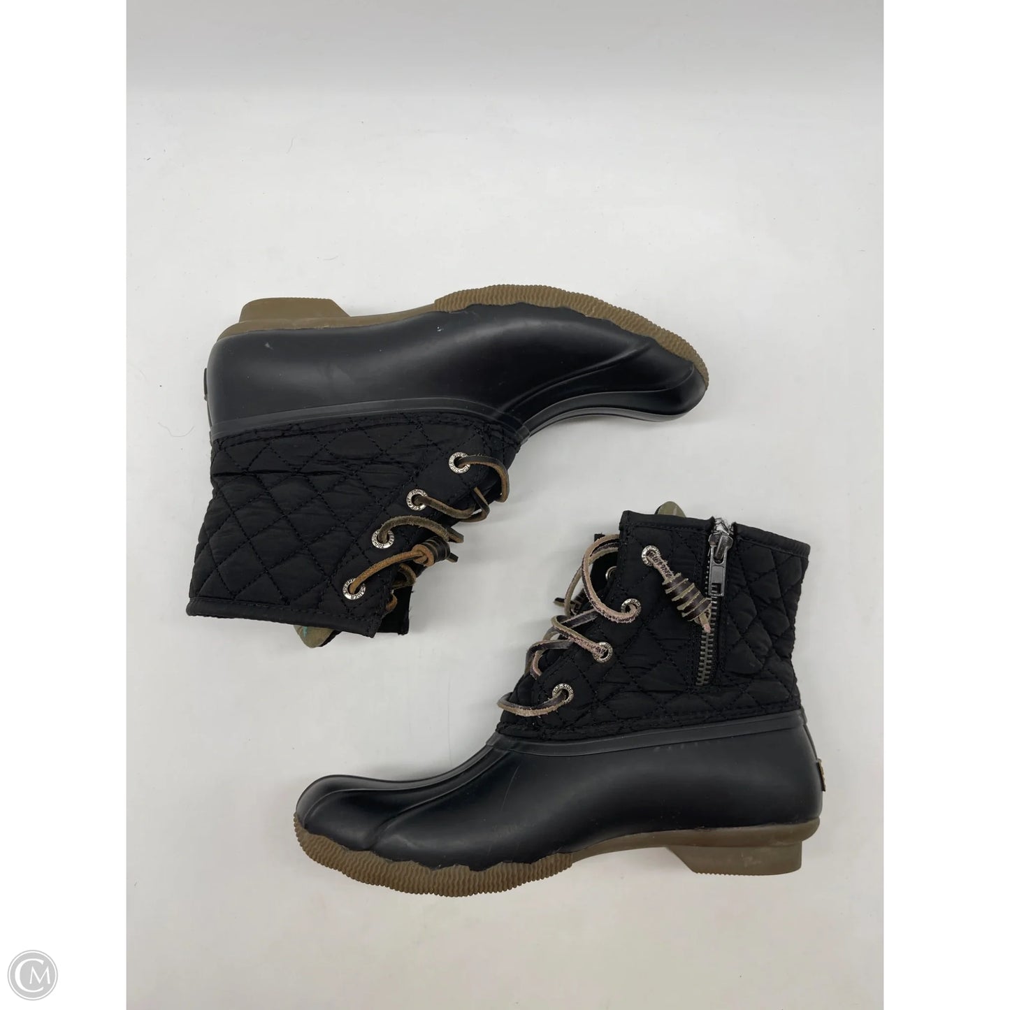 Boots Ankle Flats By Sperry In Black, Size: 6