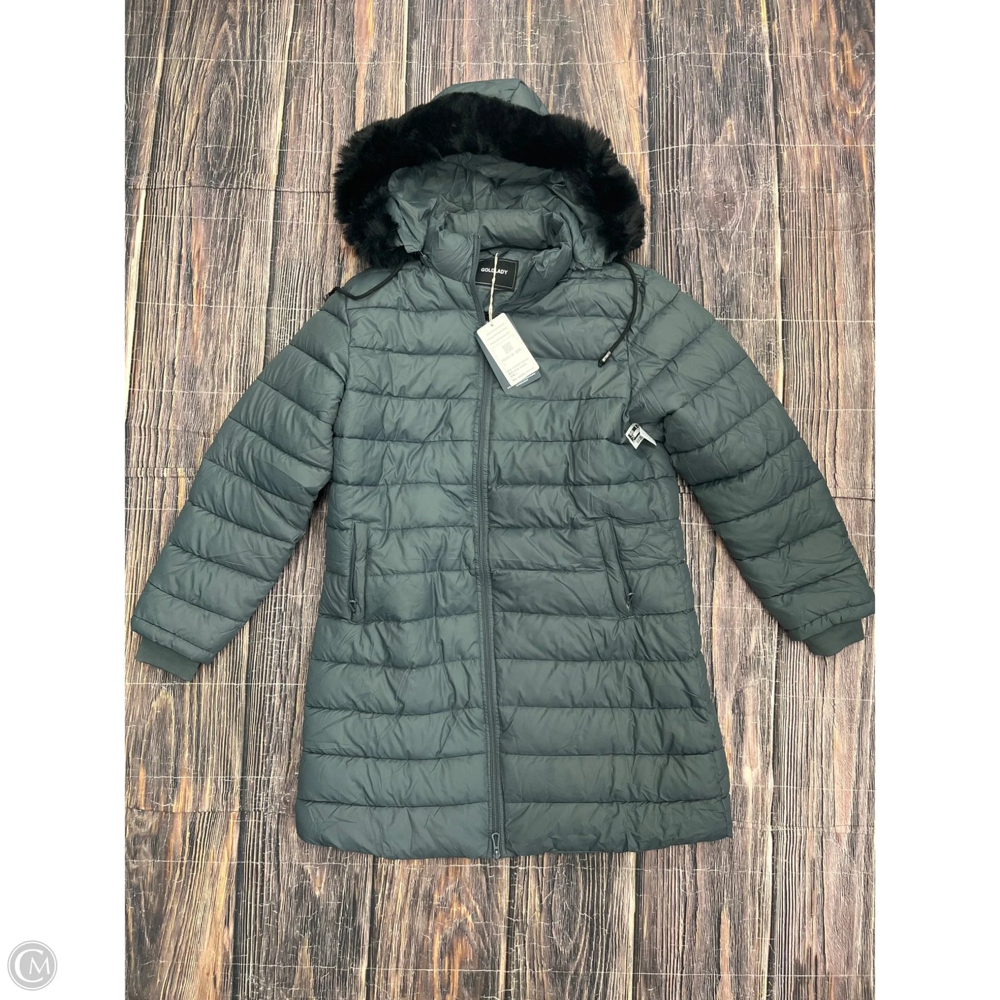 Coat Parka By Cmf In Grey, Size: L