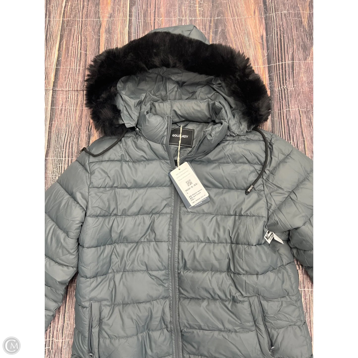 Coat Parka By Cmf In Grey, Size: L