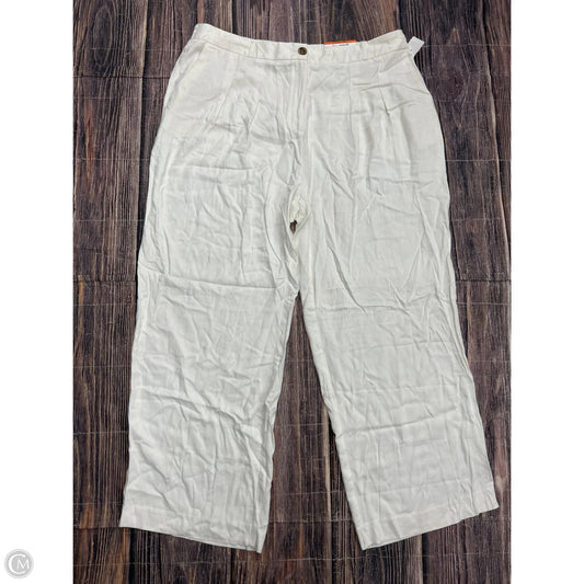 Pants Wide Leg By Worthington In White, Size: 1x