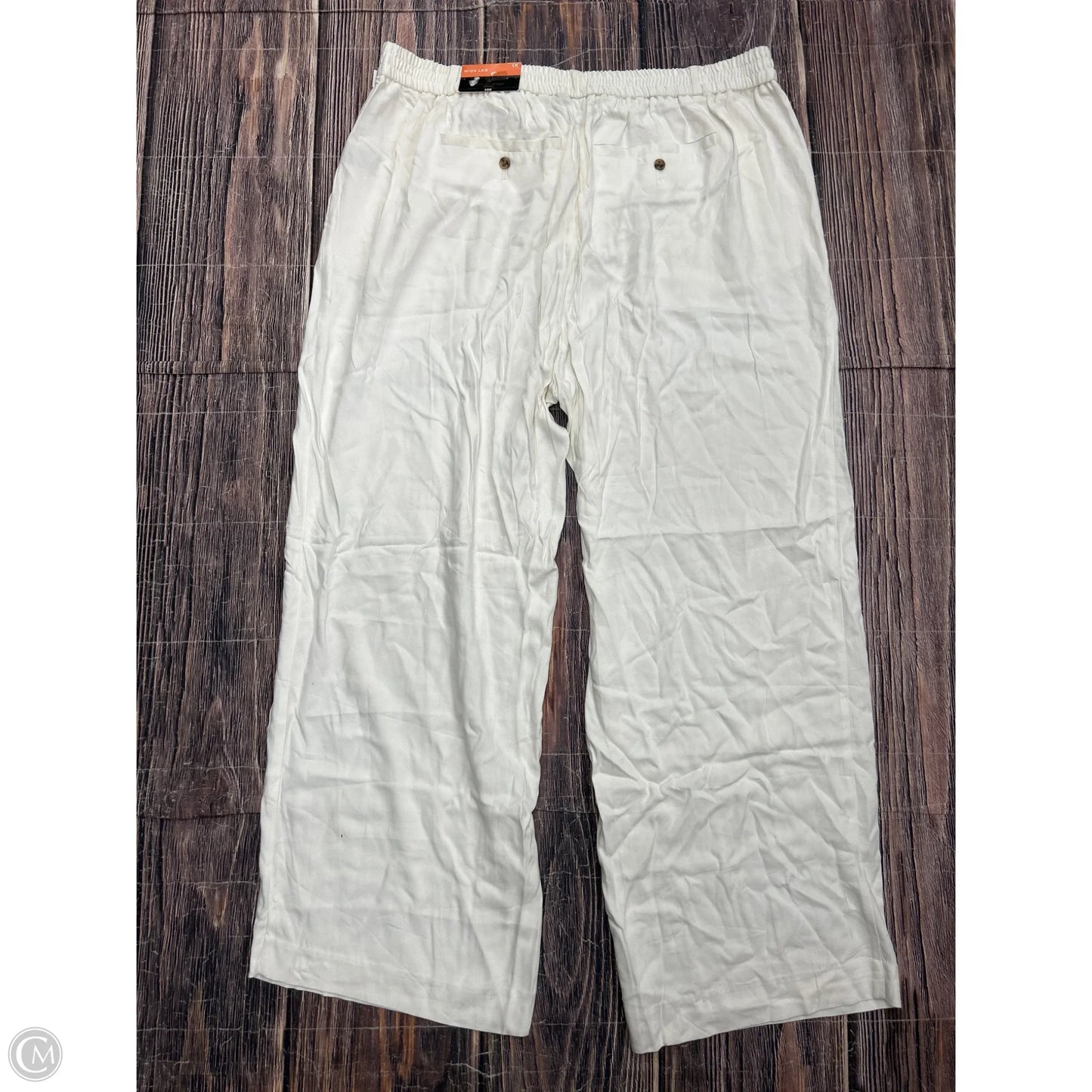 Pants Wide Leg By Worthington In White, Size: 1x