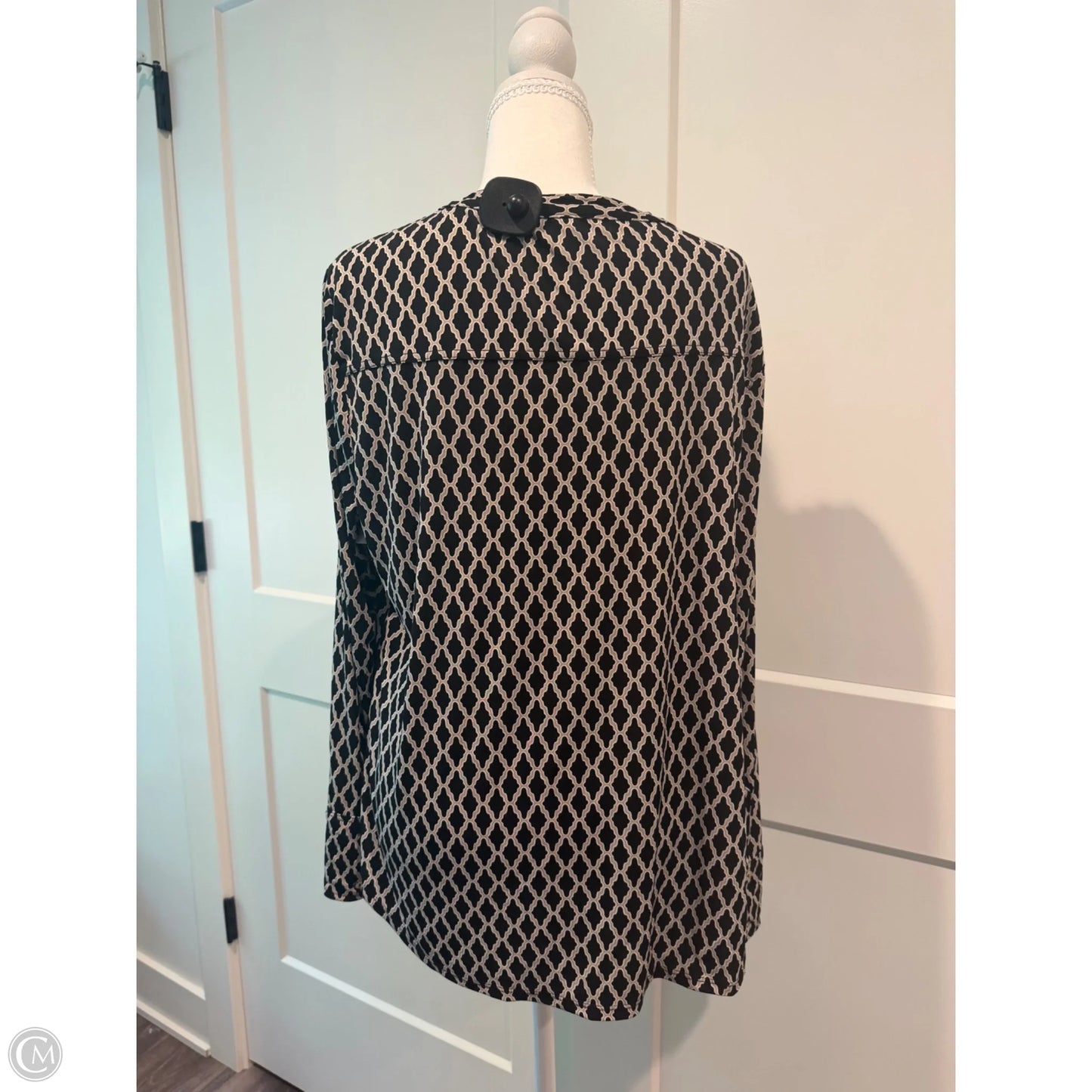 Top Long Sleeve By Dana Buchman In Black, Size: Xl