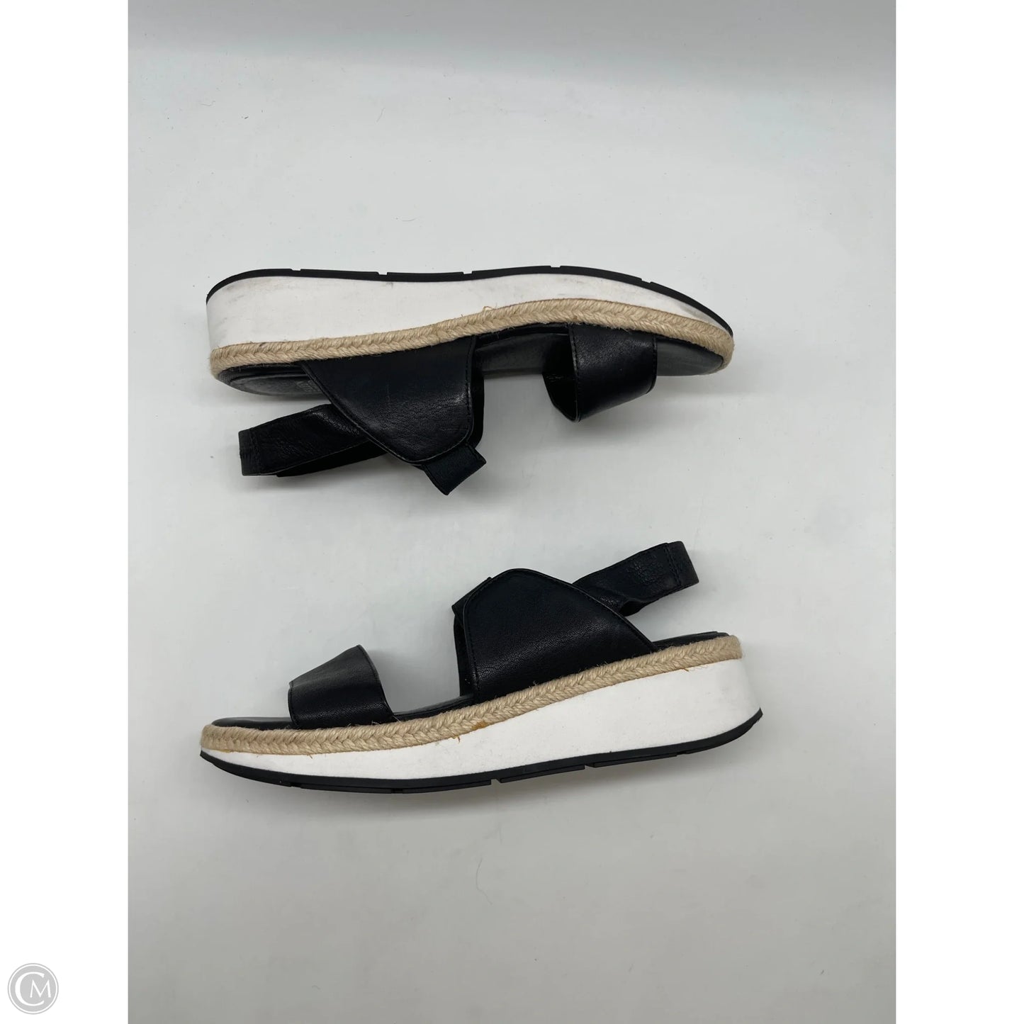 Sandals Heels Wedge By Eileen Fisher In Black, Size: 8.5