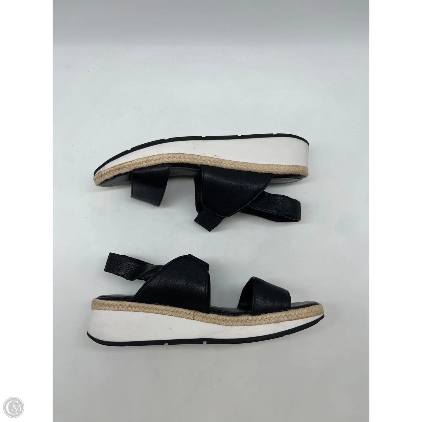Sandals Heels Wedge By Eileen Fisher In Black, Size: 8.5