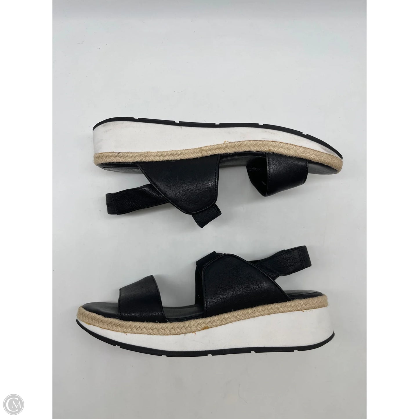 Sandals Heels Wedge By Eileen Fisher In Black, Size: 8.5