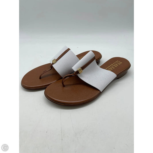 Sandals Flats By Italian Shoemakers In White, Size: 7