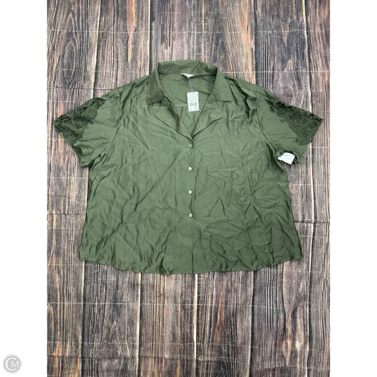 Top Short Sleeve By Cato In Green, Size: 2x