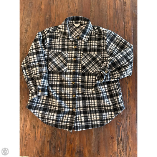 Jacket Shirt By Terra & Sky In Black, Size: 1x