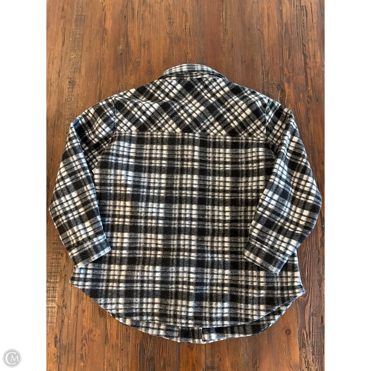 Jacket Shirt By Terra & Sky In Black, Size: 1x