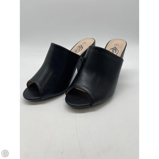Sandals Heels Block By Clothes Mentor In Black, Size: 7