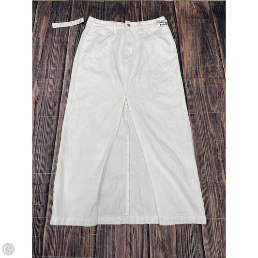 Skirt Maxi By Missguided In White Denim, Size: L