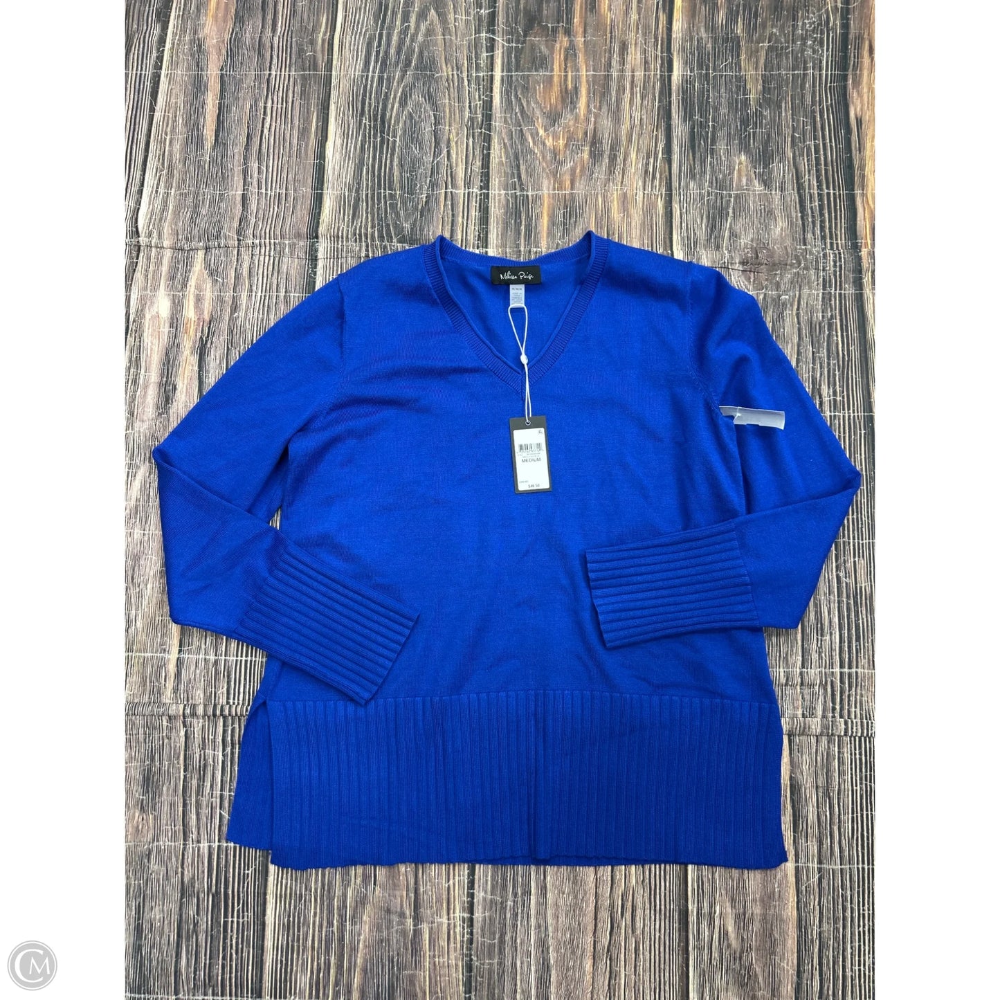 Top Long Sleeve By Melissa Paige In Blue, Size: M