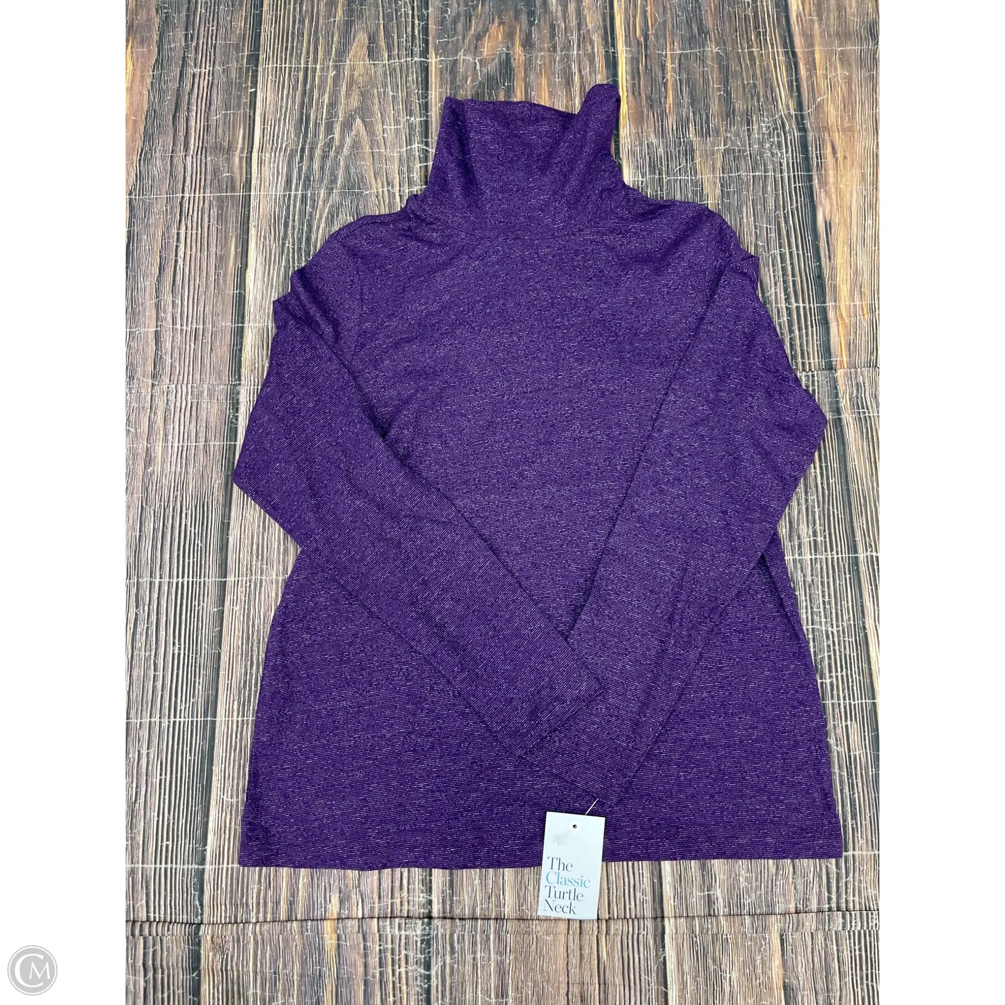 Top Long Sleeve By Croft And Barrow In Purple, Size: M
