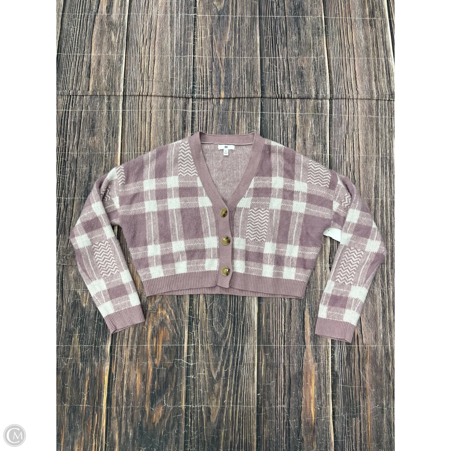 Sweater Cardigan By Bp In Purple, Size: M