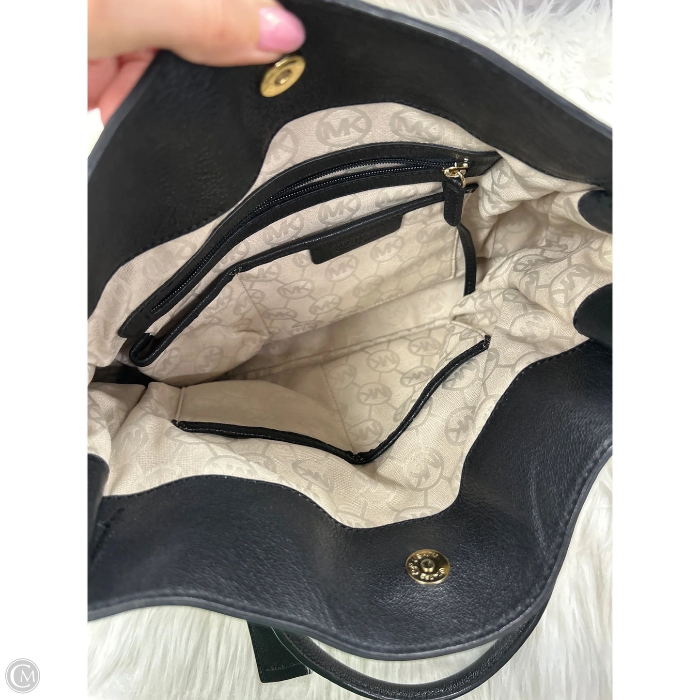 Handbag Leather By Michael By Michael Kors, Size: Large