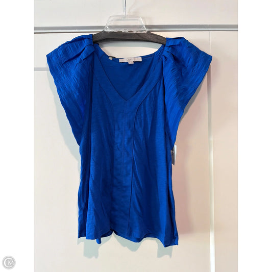 Top Short Sleeve By Loft In Blue, Size: Xs