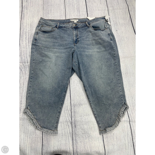 Jeans Cropped By Cato In Blue Denim, Size: 26