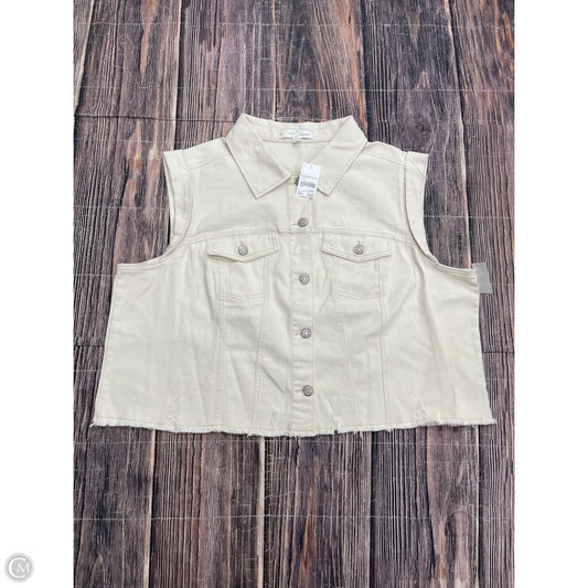 Vest Other By Cubism In White Denim, Size: 3x