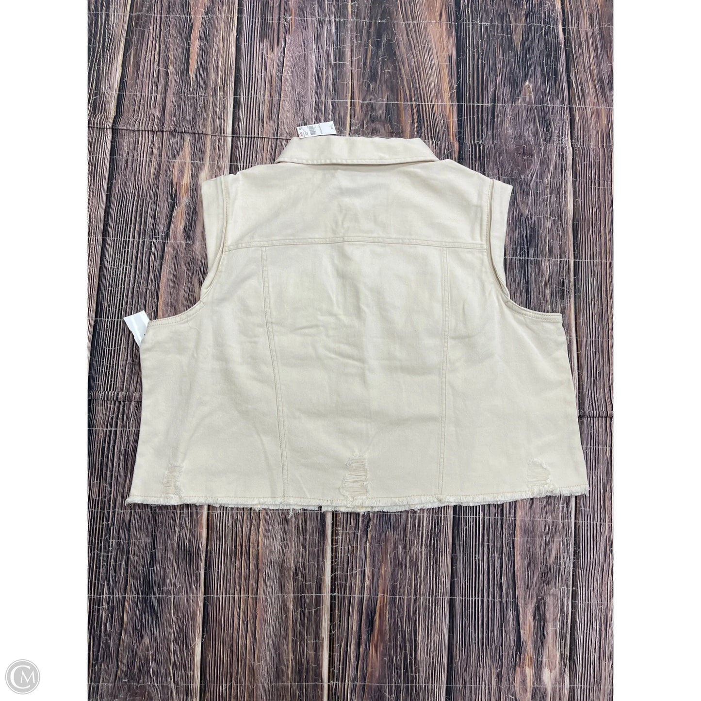 Vest Other By Cubism In White Denim, Size: 3x