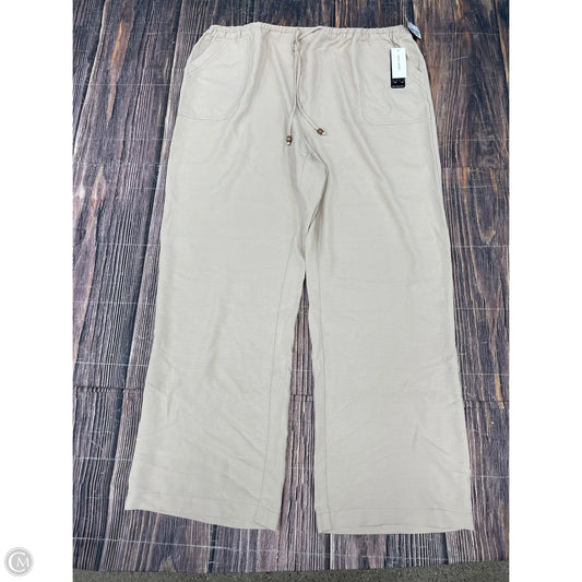 Pants Wide Leg By Soho Apparel In Tan, Size: Xl