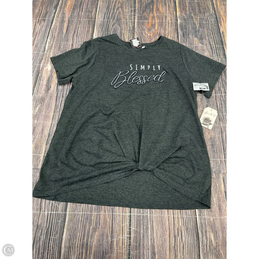 Top Short Sleeve By Clothes Mentor In Grey, Size: Xl