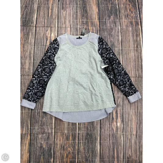 Top Long Sleeve By Lane Bryant In Grey, Size: 1x