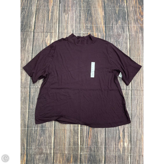Top Short Sleeve Basic By Nine West In Purple, Size: 4x