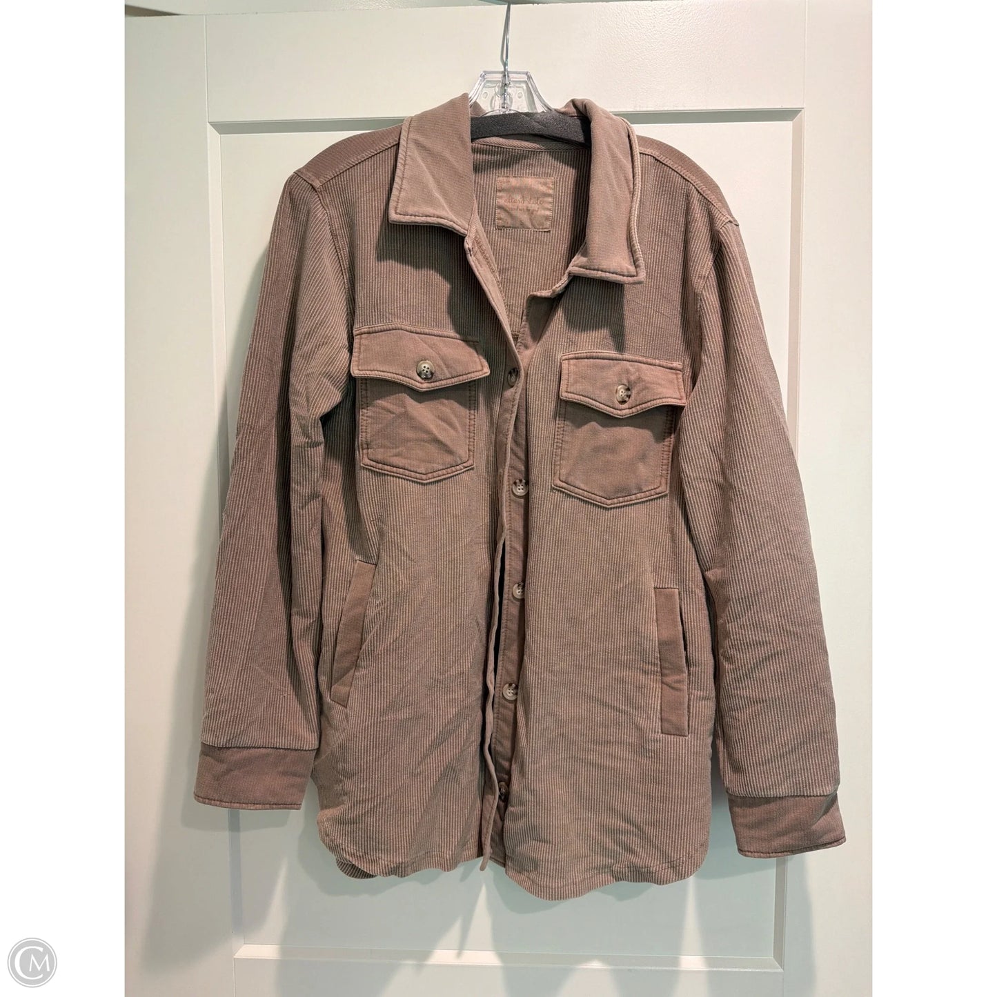 Jacket Shirt By Altard State In Tan, Size: S