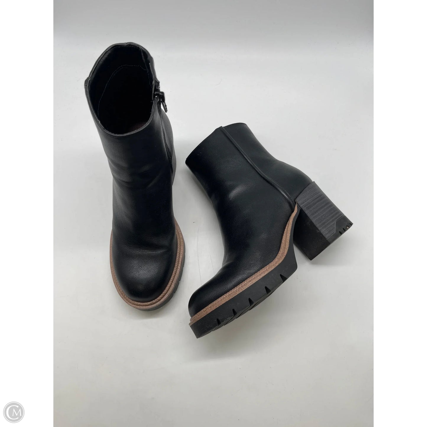 Boots Ankle Heels By Mia In Black, Size: 7.5