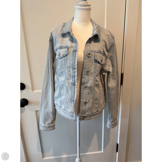Jacket Denim By Chaps In Blue Denim, Size: L