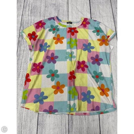 Top Short Sleeve By Heimish Usa In Multi-colored, Size: L