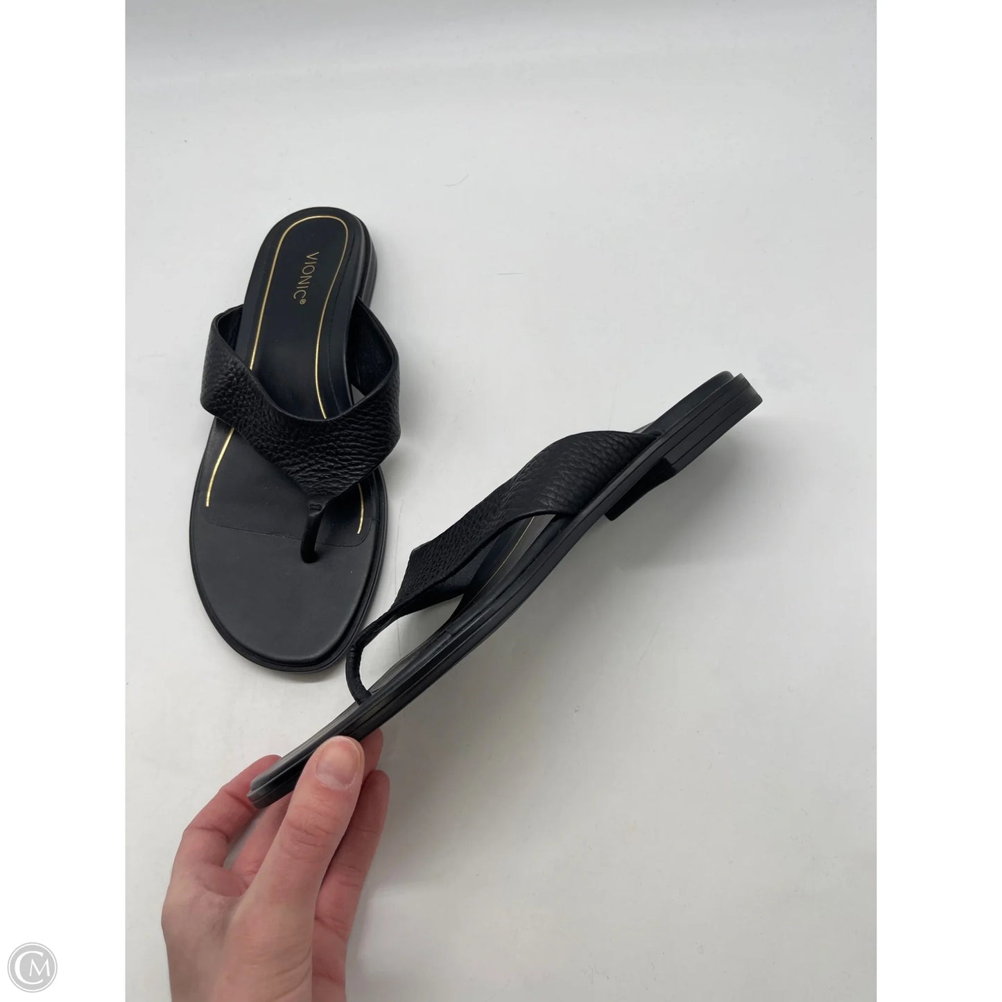 Sandals Flats By Vionic In Black, Size: 10