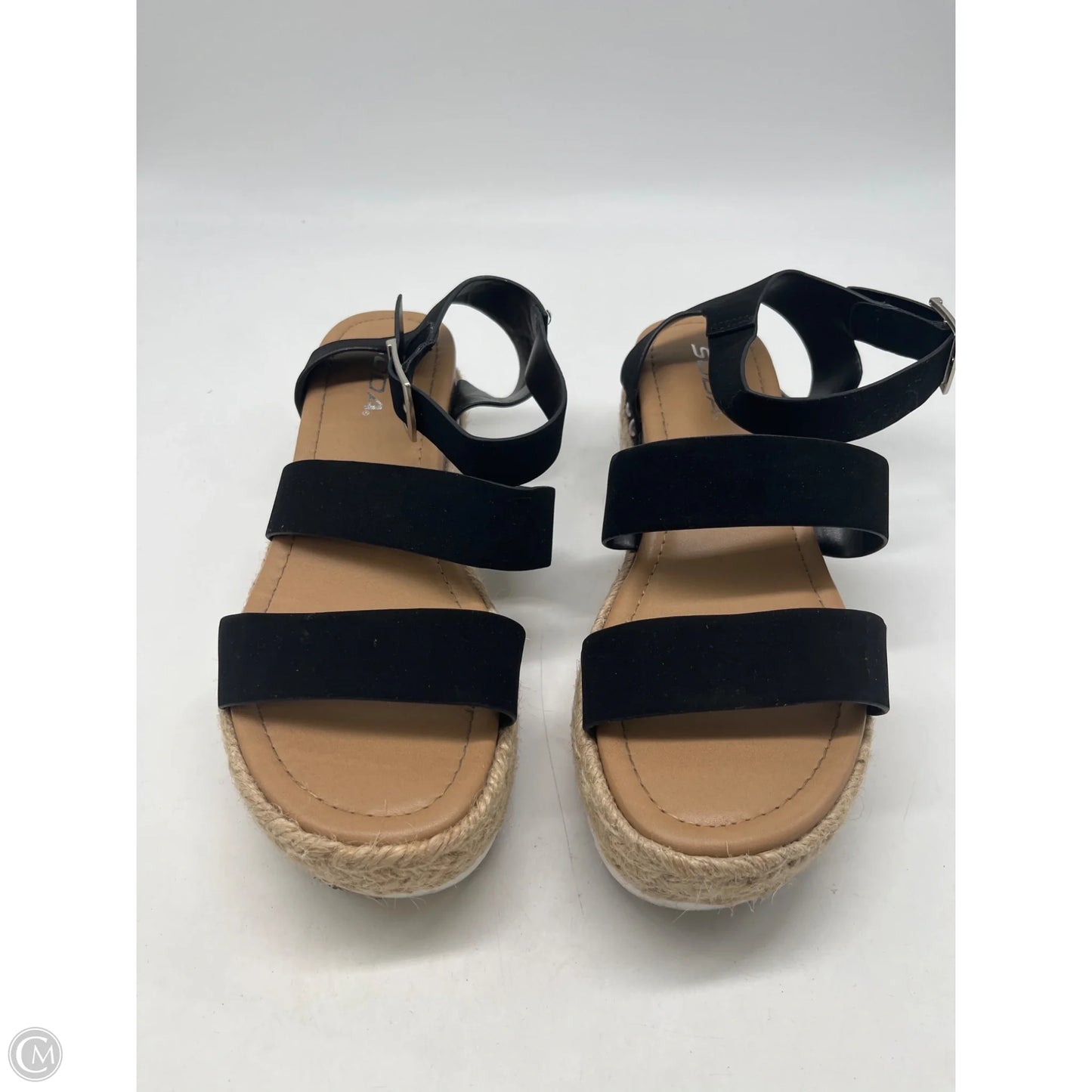 Sandals Heels Platform By Soda In Black, Size: 8